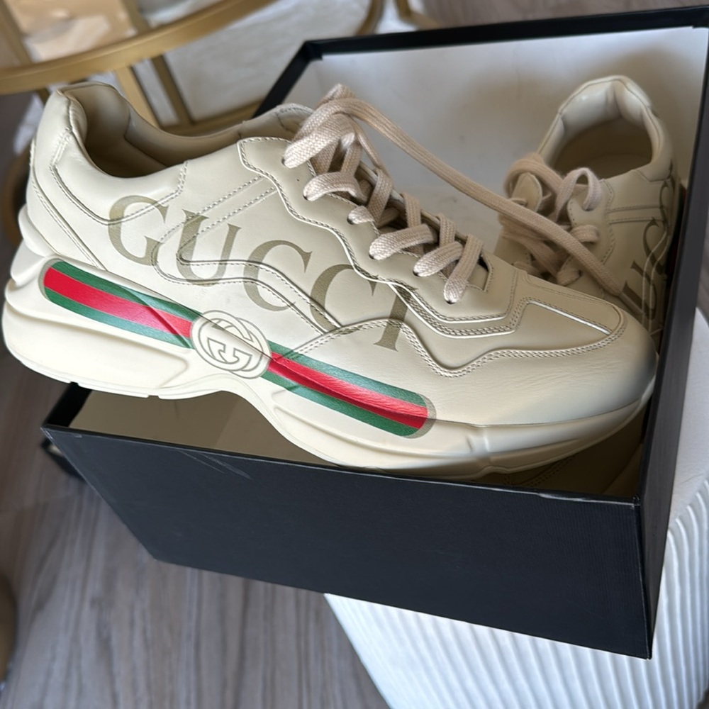 Gucci Wmns Rhyton Leather Sneaker 'Logo'